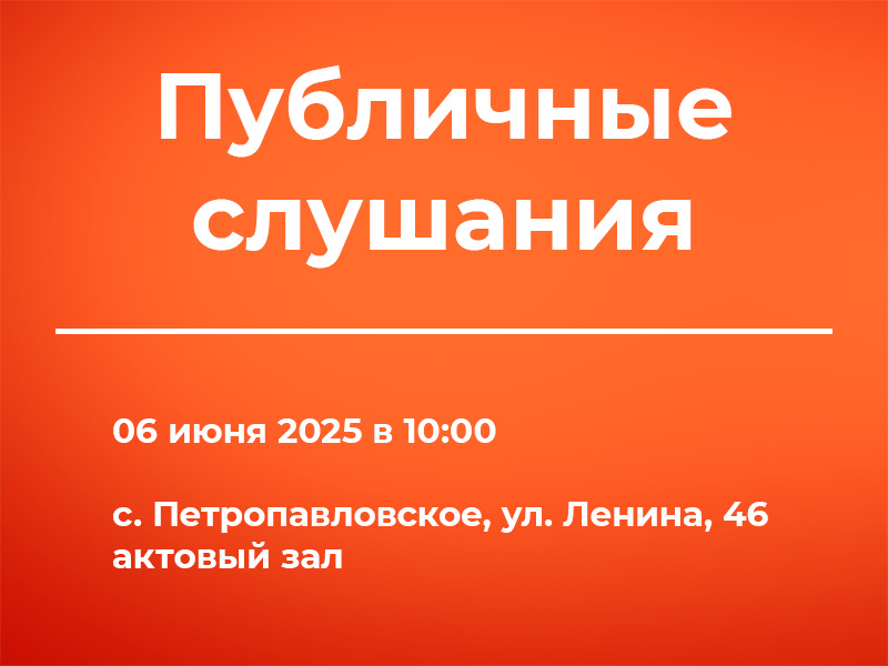 Публичные слушания 06.06.2025.