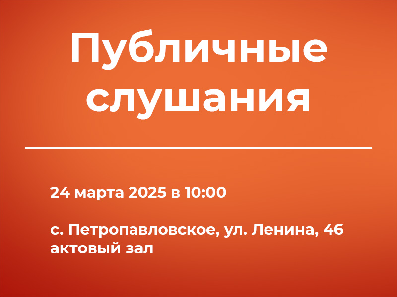 Публичные слушания 24.03.2025.
