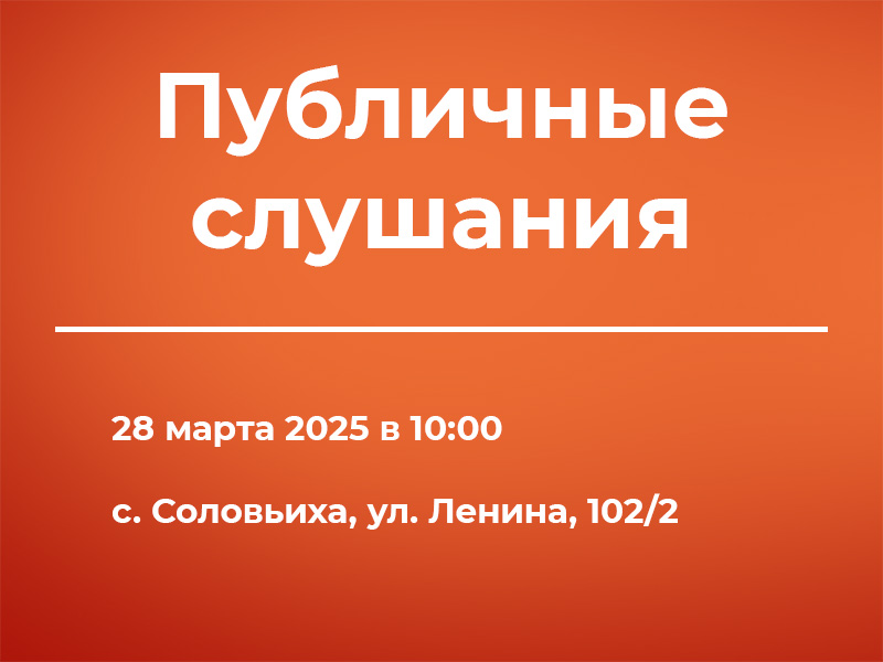 Публичные слушания 28.03.2025.